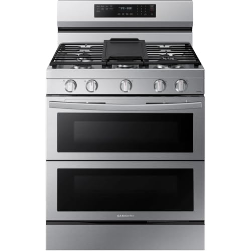 Image of Samsung 6.0 Cu. Ft. Smart Freestanding Gas Range with Flex Duo Oven,Stainless Cooktop & Air Fry, Stainless Steel, NX60A6751SS/AA