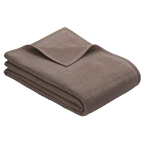 Ibena Porto Sofaschoner 75x200 cm - weich, strapazierfähig & maschinenwaschbar, Sofaschutz Taupe einfarbig