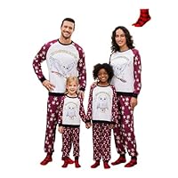 Pigiama di Natale per famiglie Harry Potter, set coordinati con pigiama di Hogwarts per Natale, per coppie e bambini, rosso/bianco, XXL