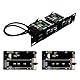 GeeekPi 10 Zoll 1U Rack-Halterung für Raspberry Pi 5, mit 2PCS PCIe auf M.2 NVMe SSD Adaptern, hält bis zu 2 Pi5 Boards, kompatibel mit DeskPi RackMate T1/T0/T2/10 Zoll Netzwerk-Schrank