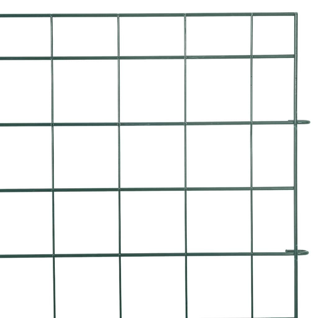 Set di 5 recinzioni per stagno, verde, 100 x 50 cm, in acciaio resistente alle intemperie, design moderno, durevole e stabile, per giardino, terrazza e balcone, per una bella delimitazione