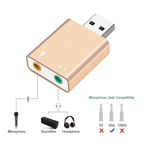 Image of IMAGINEA USB External Sound Card, External Stereo Sound Plug and Play Gaming Adapter 3.5mm Headphone and Microphone Jack for Windows, Mac, Linux BM 800 Microphone Studio Recording - Multicolor