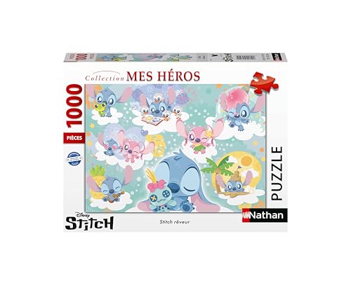 Puzzle 1000 pièces : Collection Mes Héros Stich rêveur Ravensburger Nathan - vue 4