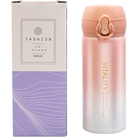 Travel Insulated Mug, Leak-Proof, Slim Stainless Steel Coffee Mug to Go, Insulated Mug, Travel Mug with Lid-proof and Leak-Proof, 250 ml (Pink) Cover