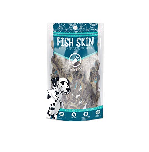 TickledPet Icelandic Cod Fish Skin Dog Treats - Wild Caught Single Ingredient Human
