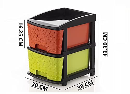 Image of Sweese 2 XL Multipurpose Drawer Plastic Modular Chest Storage Organizer Home, Office, Parlor, School, Doctors, Home and Kids 2XL (Multicolor)