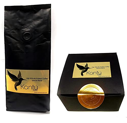 Kantu 7000 Feet High Altitude Roasted Coffee Beans Ecuadorian Andean Special Blend Pacamara, Bourbon, Java, Sidra Medium Gourmet Premium Ecuador #TOP29