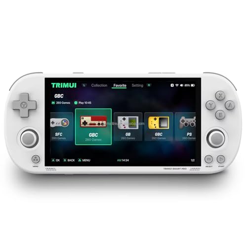 Neo Classic Trimui Smart Pro 64G Retro Arcade 4.96inch IPS Handheld Game Console LINUX HD Screen (White)