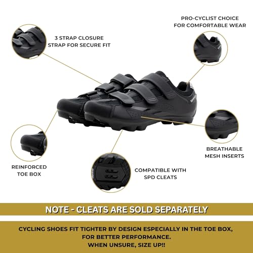 Image of Tommaso Montagna Men's Mountain Bike Shoes for SPD Pedals - Gravel & Trail Cycling Shoes - Compatible with SPD Cleats - No Cleats Included