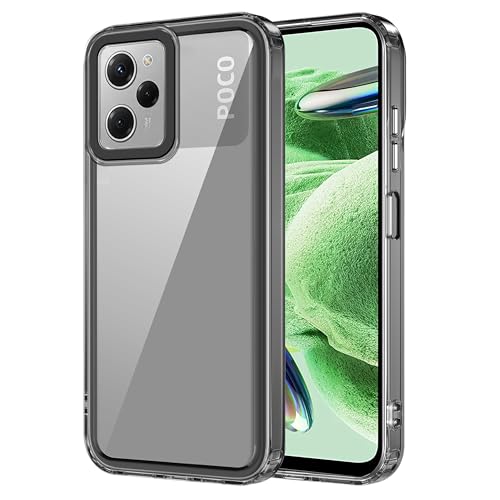 Image of Zapcase Back Case Cover for Poco X5 Pro 5G | Compatible for Poco X5 Pro 5G Back Cover | Case Cover with Camera Protection | (TPU + PC | Translucent Black)