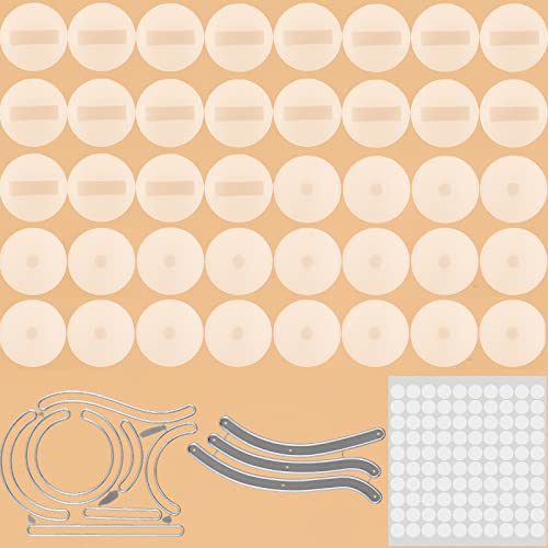 40 Stück Gleiter für Schiebekarten,2Stück unregelmäßige Spur,Kratzform,Bordüre, Metallschneideformen für DIY,Scrapbooking,Papier,Basteln,Stanzschablone,100Stück, doppelseitig,klebend,Kreise,drehbar Cover