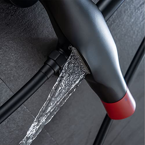 Robinet de douche thermostatique triple fonction en laiton pour baignoire