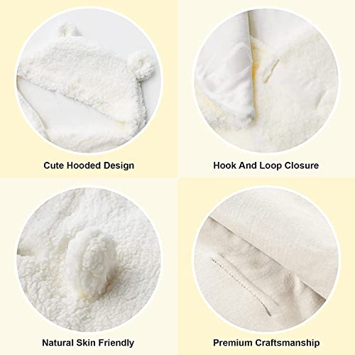 Image of BRANDONN Baby Blankets New Born Combo Pack of Wearable Swaddle Wrapper Security Blanket for Kids for 0-6 Month Babies (White, Navy, 70 cm x 70 cm)