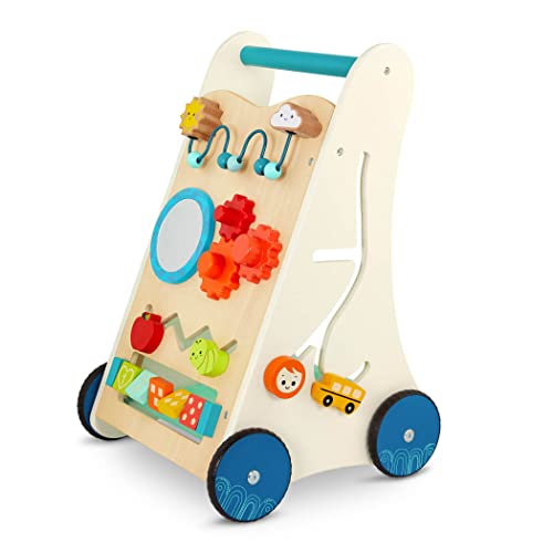 B. Toys – Wooden Activity Walker – 7 Educational Activities – Learning & Walking Toy For Toddlers – Stand, Push, Walk – 1 Year + – Little Learning Steps #TOP3