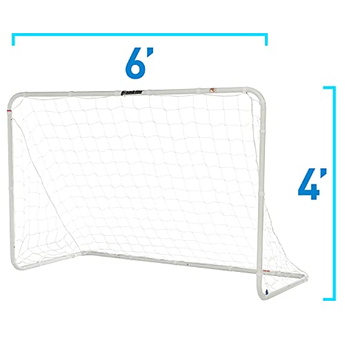 Franklin Sports Competition Soccer Goal Steel Backyard Soccer Goal with All Weather Net
