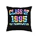 Tie Dye Class of 1985 Reunion 40 Year Alumni High School Tee Throw Pillow