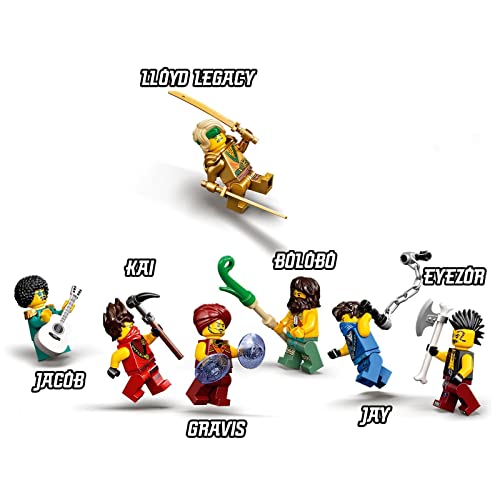 71735 NINJAGO Il Torneo degli Elementi, Modellino da Costruire Stagione 4 Serie TV, Figura Ninja Lloyd d'Oro da Collezione, Giochi per Bambini - Lego - Immagine 7
