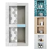 Houseables Shower Niche, Shower Niche Insert Tile Ready, Recessed Bathroom Storage, 12x28 (13x29), in Wall Shelf, Cubby Inserts, Recessed Shampoo Caddy, Inset Shelves, Built in Nook, Soap Box, Prefab