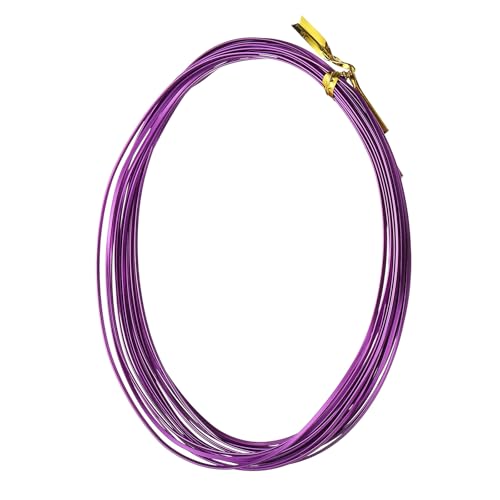 Image of uxcell 1 Rolls 24 Gauge Flat Aluminum Wire, 16.40 ft Soft Craft Wire for Flower Bonsai Crafts Carving DIY Bezel Sculpting Gem Metal Wrap, Purple