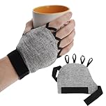 Zipcase Large Size Weighted Gloves for Tremors to Provide Hand Stability and Improve Hand Dexterity, Perfect Writing Weights & Hand strengthening Tool (1/2lb, Right) Gray