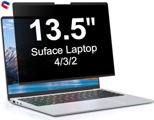 Magnetischer Blickschutzfilter für 13,5 Zoll Microsoft Surface Laptop 4/3/2 | Abnehmbare Anti Glare Blaulicht 13,5" Sichtschutzfolie , Anti-Spy Blickschutzfolie Privacy Screen Prot