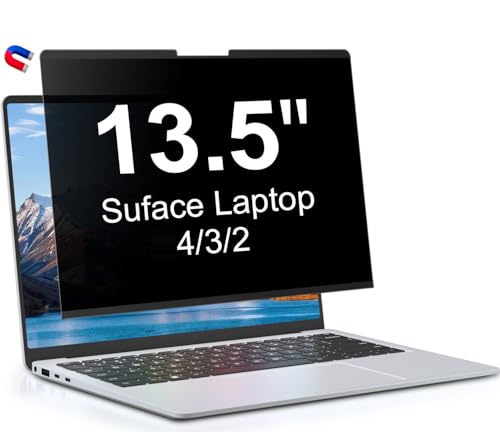 LUSA DESIGN Magnetic Privacy Screen for 13.5 Inch Surface Laptop 6/5/4/3/2/1, Removable Anti Glare Surface Laptop 13.5 Screen Protector, Blue Light Filter, Anti Spy Easy Install