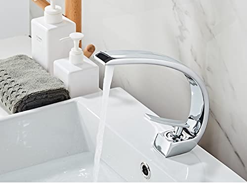 Robinet mitigeur vasque en laiton noir et chrome pour une salle de bain raffinée