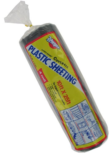 Warp Brothers SP-4CH10-B 4 Mil Carry Home Coverall Black Plastic Sheeting, 10-Inch by 25-Foot