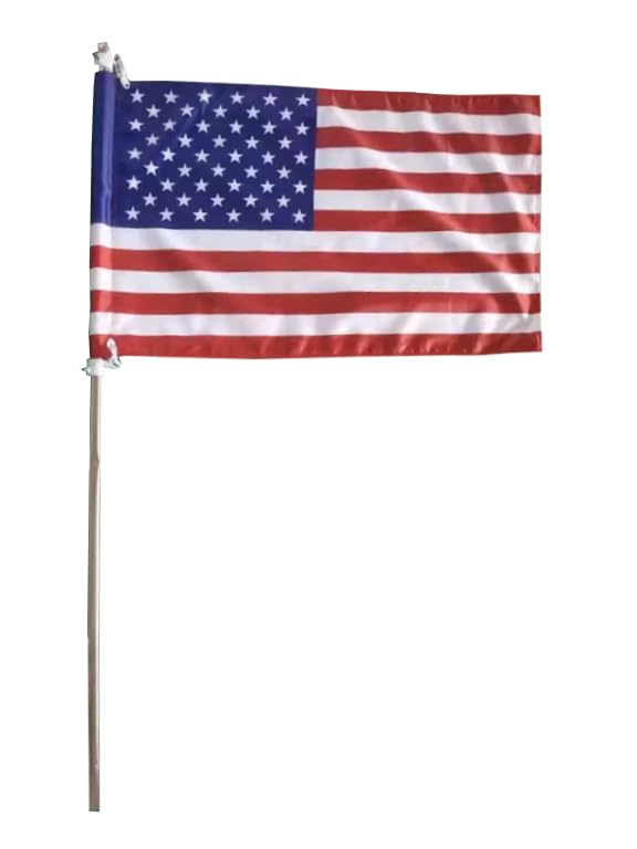 Fabric Flag American Flag/USA Flag 36 x 24 Inch with Iron 60 Inch pole-image-42