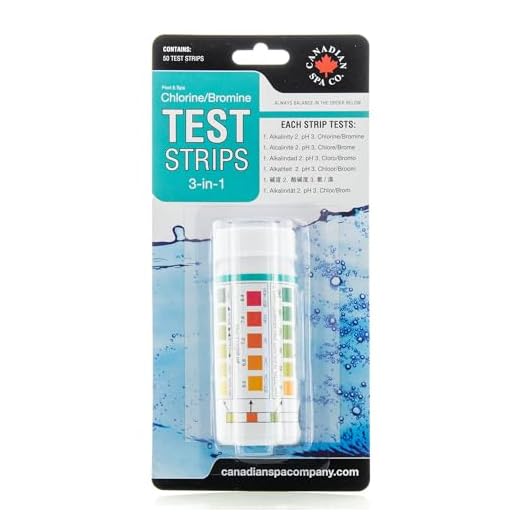Pool and Spa Test Strips 50 Counts: 3-Way Hot Tub Test Kit Testing for Free Chlorine/Bromine, Total Alkalinity, and pH. Easy and Accurate Spa Test Strips for Hot Tub