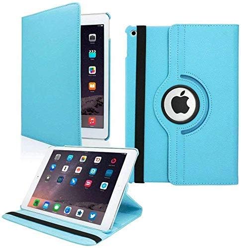 M Cart 360 Degree Rotating Leather Smart Case Cover Stand for iPad mini 2, Mini 3 (7.9 Inch) A1432, A1454, A1455, A1489, A1601, A1490, A1491, A1599, A1600 (Sea Blue)