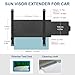 Veharvim Sun Visor Extender for Car (Polarized, UV400, PC Lens, Side Sunshade, Straps&Adjusters), Car Visor Extender Sun Blocker, Visor Extender Attachment, Anti-Glare for Safe Driving(Driver Side)
