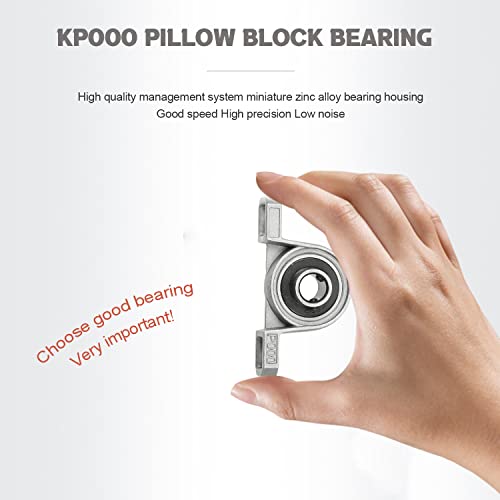 4Pcs 10Mm Pillow Block Bearing 0.39" Bore Diameter Mounted Pillow Block Kp000 Bearing Block #TOP4