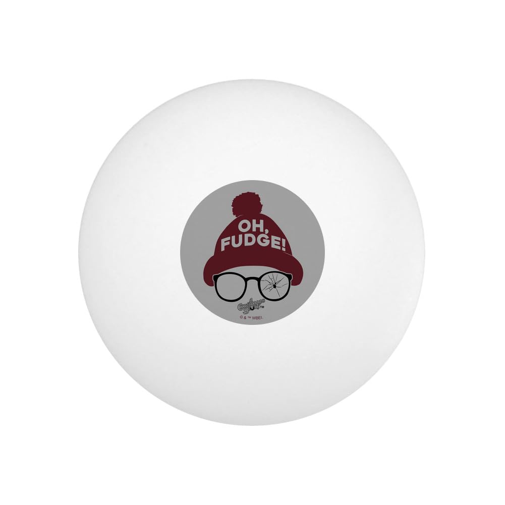 A Christmas Story Oh Fudge Novelty Table Tennis Ping Pong Ball 12 Pack with Storage Bag