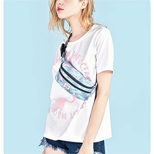 Image of 521s Fashion Waist Bag Cute Fanny Pack | 8.0 inchx2.5 inchx4.3 inch | Millennial Flamingos