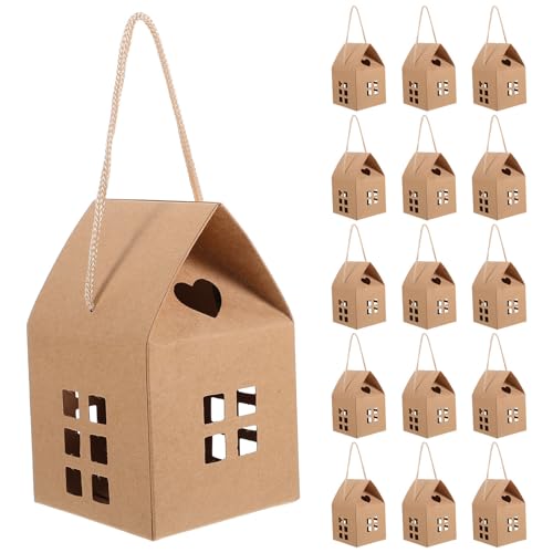 Boîtes à bonbons maison en papier marron pour biscuits et friandises (50 pièces)