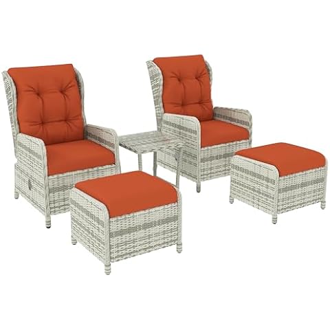 Outsunny 5-Piece Rattan Bistro Set Cover