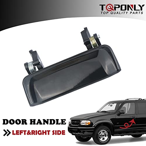 Tqponly Metal Exterior Door Handle | Compatible With 1998-2003 Ford Explorer,2001-2005 Ford Explorer Sport Trac,1998-2001 Mercury Mountaineer | Driver Side & Passenger Side Replaces 79102 #TOP1