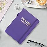 Academic Diary 2025-2026 Page a Day A5 Mid Year Diary 2025-2026 from August 2025 to July 2026 Back To School Daily Planner 25-26 Academic Diaries a5 for Home Bussiness Personal Use(Purple) - Image 2