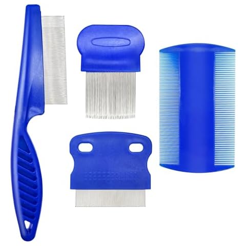 Ainkou 4-in-1 Stainless Steel Pet Flea Combs Cover