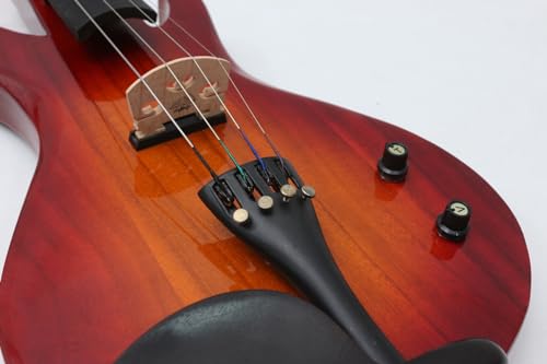 Vetimobato 16 inch Electric Viola Full Size Solid Wood Ebony Accessories with Viola Case & Bow & AUX cable & Headphone (4 String 16 inch Viola)