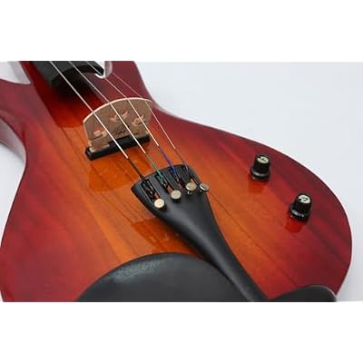 Vetimobato 16 inch Electric Viola Full Size Solid Wood Ebony Accessories with Viola Case & Bow & AUX cable & Headphone (4 String 16 inch Viola)