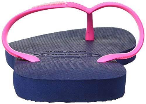 Chinelo Slim Logo Pop-Up, Havaianas, Feminino, Marinho/Rosa, 33/34