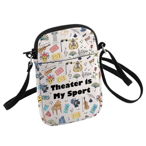 HOLLP Acting Inspired Theatre Gift Theater is My Sport Crossbody Bag Gifts