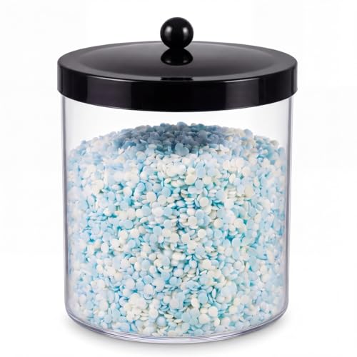 Sheechung 78oz Extra Large Acrylic Jar with Black Stainless Steel Lid