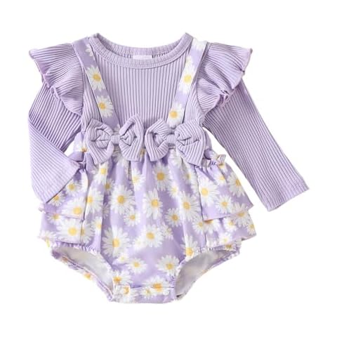 WYTbaby Girl Long Sleeve Ruffle Dress Set Cover