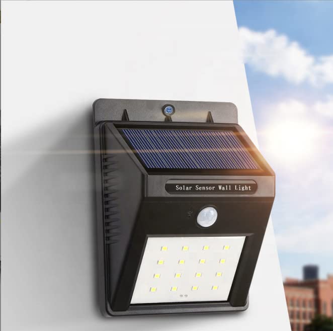 Image of ASGTRADE 20 LED, 2 PCS Combo Set for Security, Garden, Garage, Yard, Balconey, Park, Hotel, Path Way, Swimming Pool, Gate,Gate Pillar, Solar Smart Light with Motion and Automatic Sensor