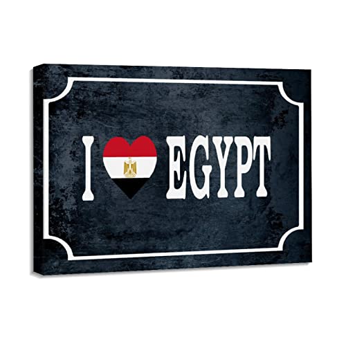 Cadeau pour ami de pendaison de crémaillère : tableau drapeau Égypte encadré