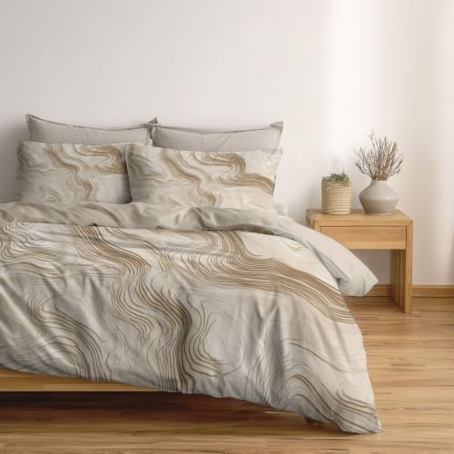 Housse de couette 240x260 respirante et infroissable en microfibre brossée - 3