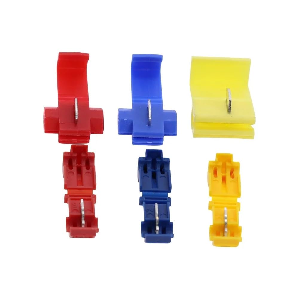 VWWJCCRO 96Pcs Insulated 0.5-6mm Quick Splice Wire Connector Crimp Terminals 22-10 AWG Kit Cable Connectors Terminal